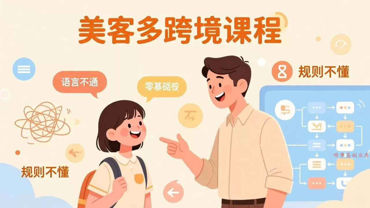 怕语言不通、怕不懂规则？零基础小白也能做的美客多跨境课，手把手带你美客多开店稳赚