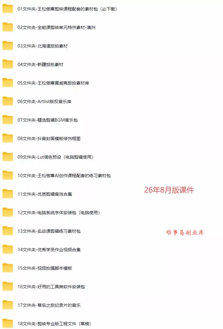 全能视频创作人155节实战课-更新26年8月：手机相机拍摄+剪映剪辑+AI创作+自媒体运营，让你的视频拥有灵活，轻松10w