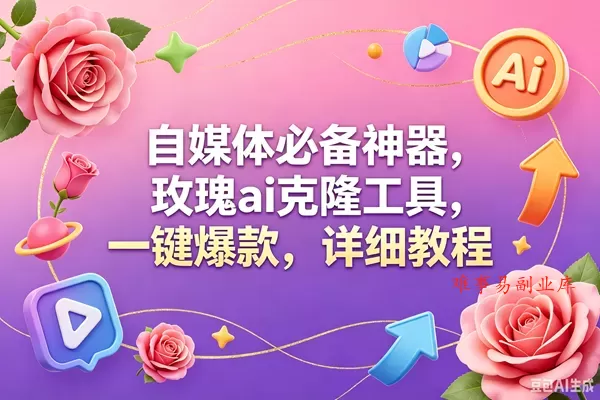 (18852期)玫瑰克隆工具,一键爆款ai,自媒体必备神器,50多个功能,详细教程 (18852期)玫瑰克隆工具,一键爆款ai,自媒体必备神器,50多个功能,详细教程