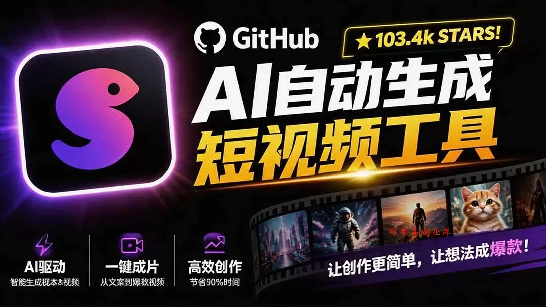 (19896期)Github上 103.4k stars 项目!AI自动生成短视频工具,输入主题即可生成文案配音字幕 MoneyPrinterTurbo (19896期)Github上 103.4k stars 项目!AI自动生成短视频工具,输入主题即可生成文案配音字幕 MoneyPrinterTurbo