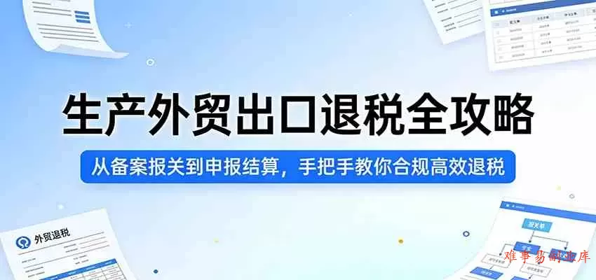 生产外贸出口退税全攻略:从备案报关到申报结算,手把手教你合规高效退税 生产外贸出口退税全攻略:从备案报关到申报结算,手把手教你合规高效退税