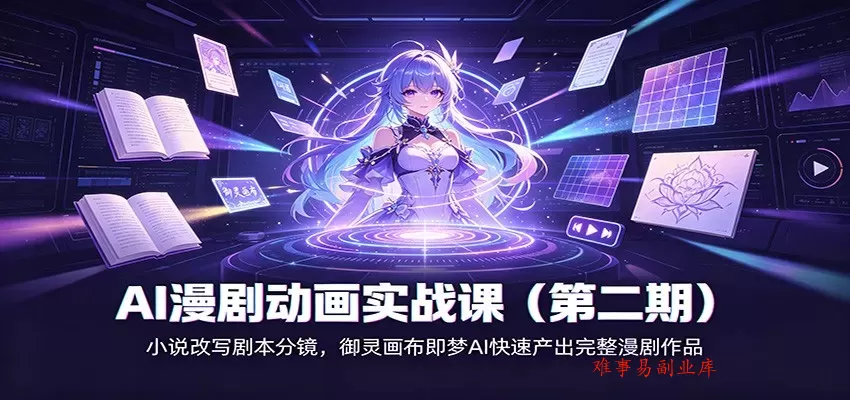AI漫剧动画实战课(第二期):小说改写剧本分镜,御灵画布即梦AI快速产出完整漫剧作品 AI漫剧动画实战课(第二期):小说改写剧本分镜,御灵画布即梦AI快速产出完整漫剧作品