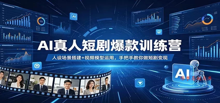 AI真人短剧爆款训练营:人设场景搭建+视频模型运用,手把手教你做短剧变现 AI真人短剧爆款训练营:人设场景搭建+视频模型运用,手把手教你做短剧变现