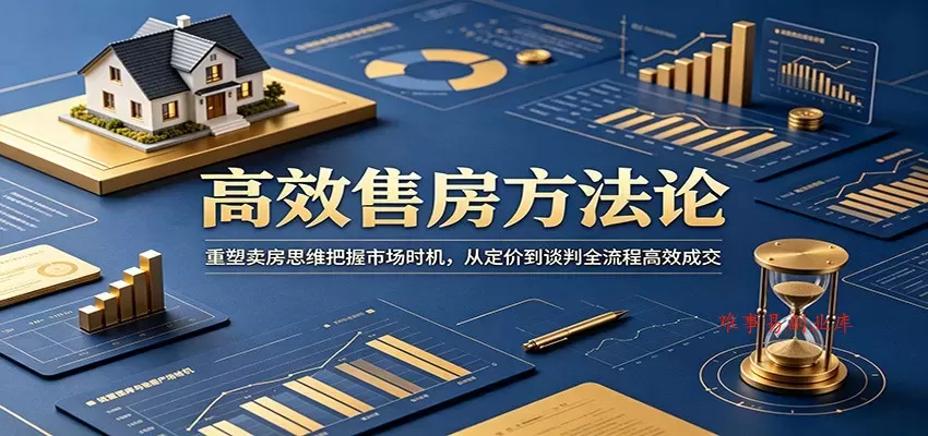 高效售房方法论：重塑卖房思维把握市场时机，从定价到谈判全流程高效成交-难事易副业库