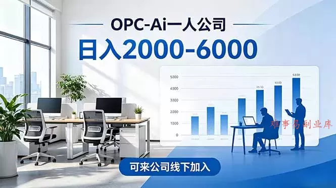 2026创业新风口—OPC一人公司模式震撼首发!日收益2000-6000+,项目绿色长久,安全稳健,合…-难事易副业库
