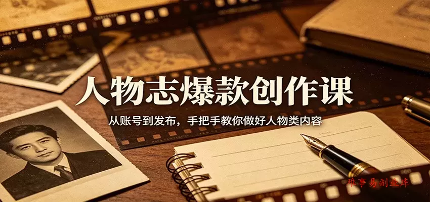 人物志爆款创作课:从账号到发布,手把手教你做好人物类内容 人物志爆款创作课:从账号到发布,手把手教你做好人物类内容