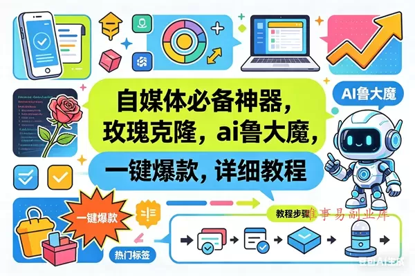 （18391期）玫瑰克隆神器，一键ai爆款工具，自媒体必备，60多个功能的详细教程