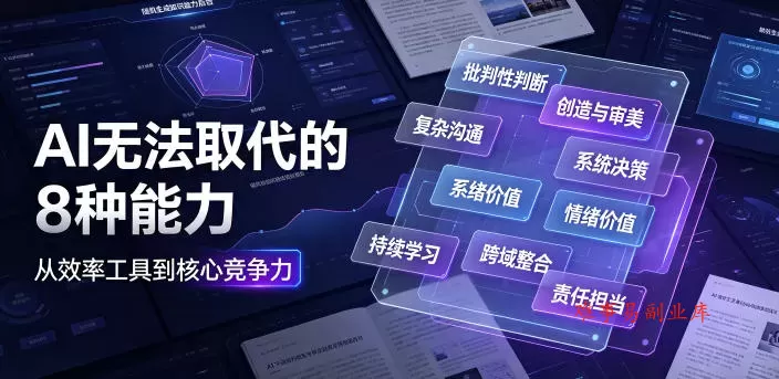 付费文章：AI无法取代的8种能力-难事易副业库