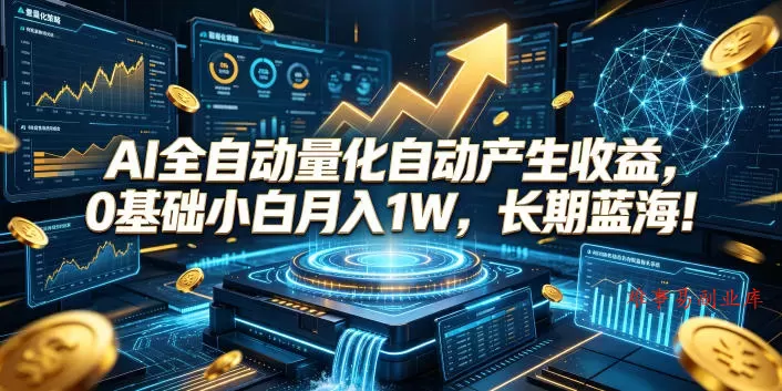 AI全自动量化自动产生收益,0基础小白月入1W,长期蓝海!【揭秘】 AI全自动量化自动产生收益,0基础小白月入1W,长期蓝海!【揭秘】