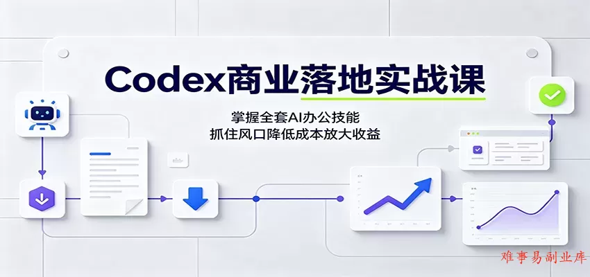 Codex商业落地实战课:掌握全套AI办公技能,抓住风口降低成本放大收益 Codex商业落地实战课:掌握全套AI办公技能,抓住风口降低成本放大收益