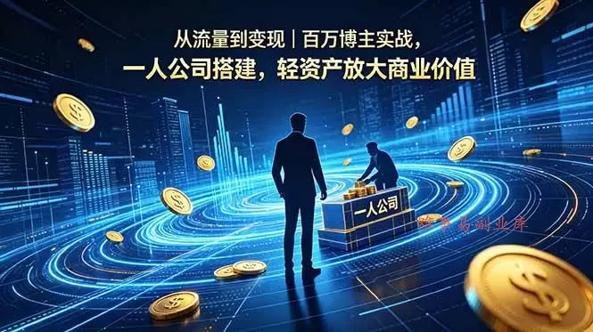 （18645期）从流量到变现｜百万博主实战，一人公司搭建，轻资产放大商业价值