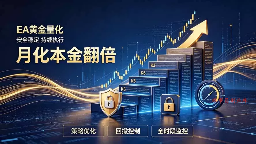 全新EA量化打法，月化本金翻倍的全新策略，安全稳定持续输出-难事易副业库