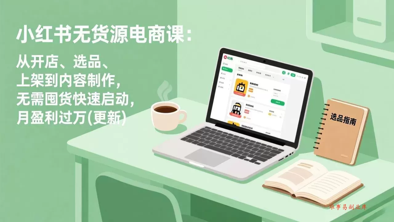 (19003期)小红书无货源电商课(6月22更新):从开店、选品、上架到内容制作,无需囤货快速启动,月盈利过万 (19003期)小红书无货源电商课(6月22更新):从开店、选品、上架到内容制作,无需囤货快速启动,月盈利过万