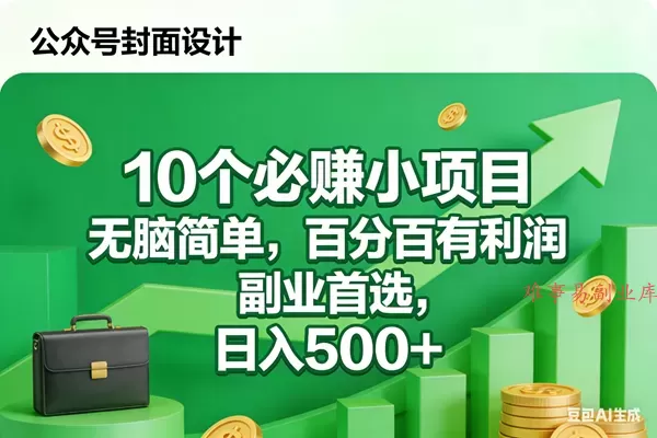 （17669期）10个必赚小项目，无脑简单，百分百有利润，副业首选，日入500+