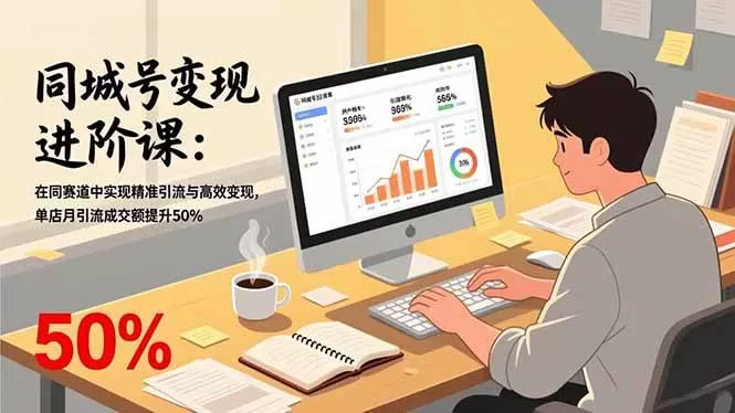 （17015期）同城号变现进阶课：在同城赛道中实现精准引流与高效变现，单店月引流成交额提升50%-难事易副业库
