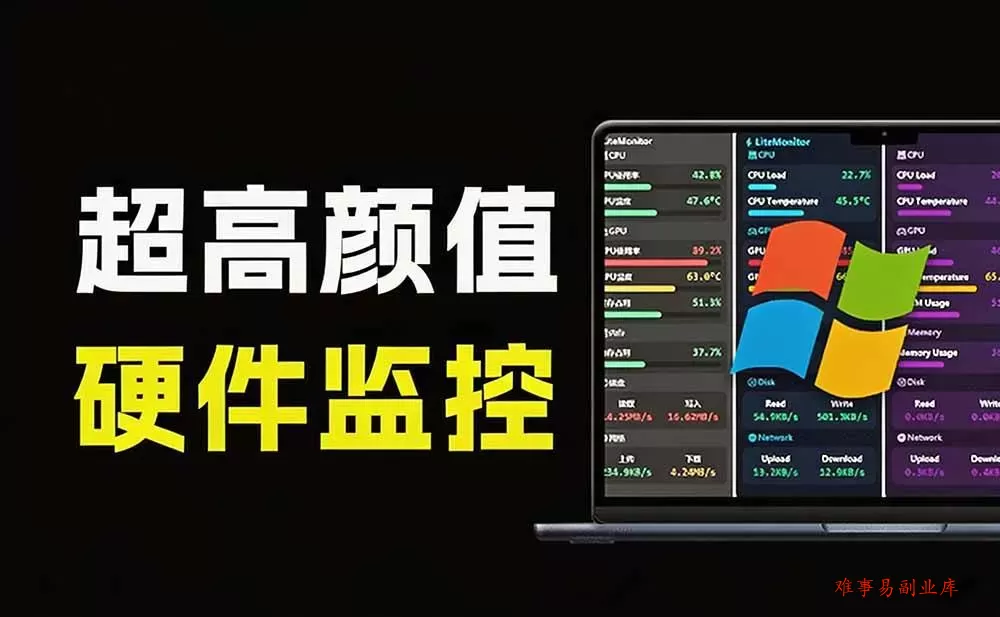 （20245期）Github超过3.3K Stars！电脑桌面硬件监控工具，界面好看又好用，实时CPU/GPU/网速实时显示 LiteMonitor