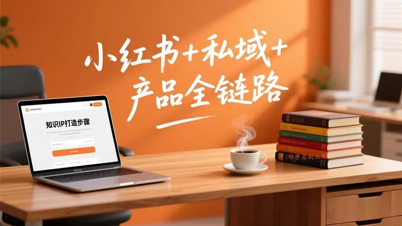 个人IP系统变现课2026，小红书+私域+产品全链路，手把手教你打造年入百万的知识IP