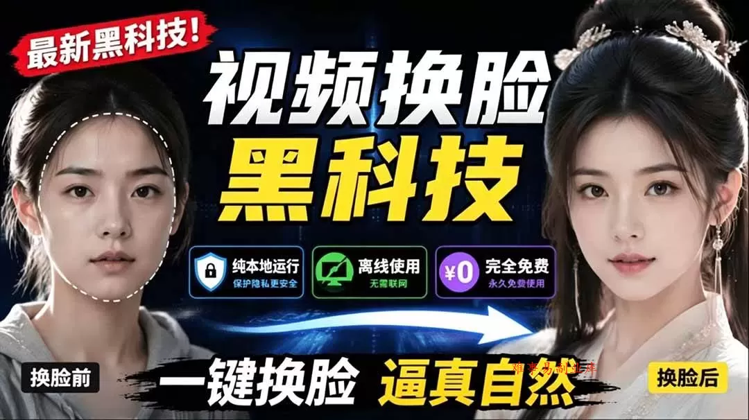 (19025期)AI 人工智能如此夸张?一键视频换脸黑科技,纯本地离线运行,本地视频换脸娱乐工具, AI FaceSwap (19025期)AI 人工智能如此夸张?一键视频换脸黑科技,纯本地离线运行,本地视频换脸娱乐工具, AI FaceSwap