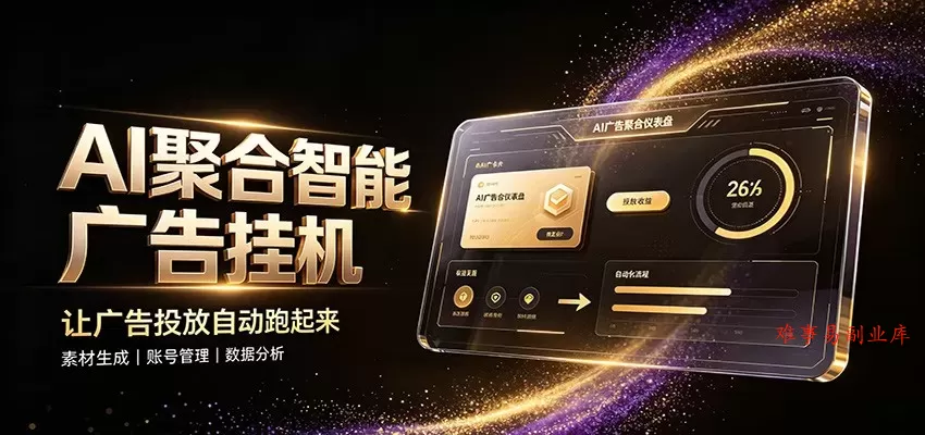 AI聚合挂机工作室，轻资产创业首选，单台设备日收益70-200元-难事易副业库