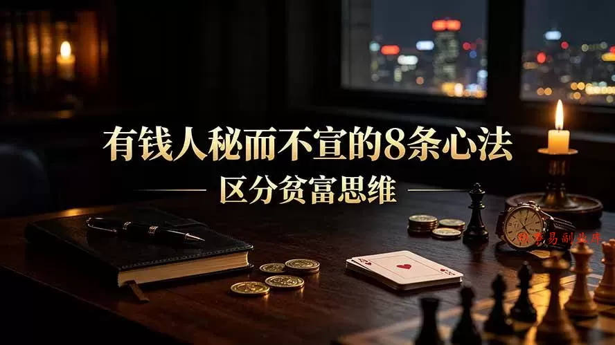 （19413期）付费文章：有钱人秘而不宣的8条心法｜区分贫富思维-难事易副业库