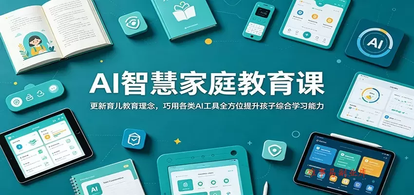 AI智慧家庭教育课：更新育儿教育理念，巧用各类AI工具全方位提升孩子综合学习能力-难事易副业库