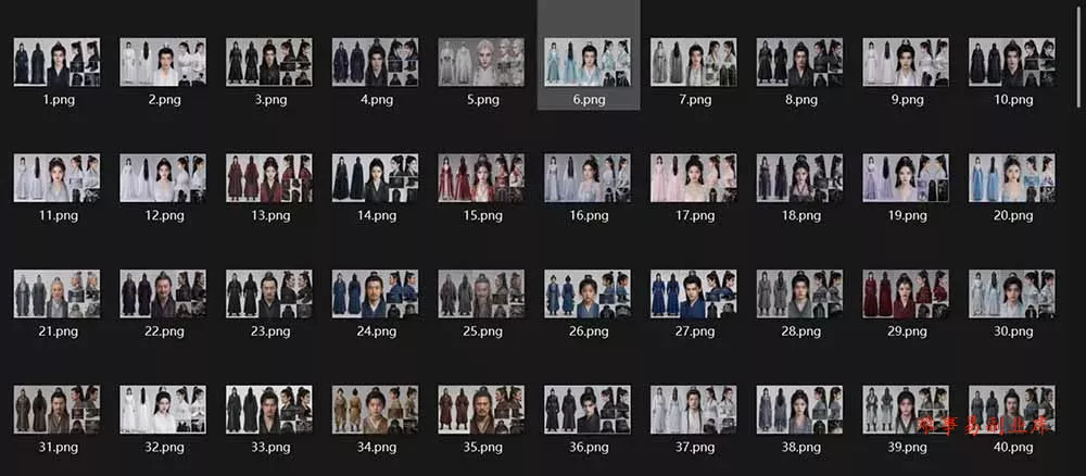 200个仙侠玄幻仿真人素材◆10男主×10女主×180配角，4K资料卡+AI生图提示词，漫剧必备