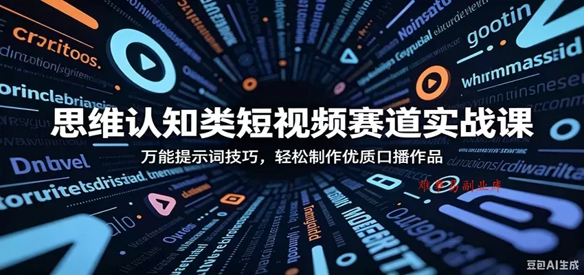 思维认知类短视频赛道实战课:万能提示词技巧,轻松制作优质口播作品 思维认知类短视频赛道实战课:万能提示词技巧,轻松制作优质口播作品