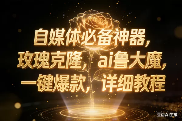 （17059期）玫瑰克隆神器，ai鲁大魔，自媒体必备神器，一键爆款，详细教程-难事易副业库