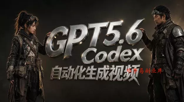 GPT5.6+Codex自动化视频生成：提示词设计×角色设定×封面海报×工作流思路，高效产出AI视频-难事易副业库