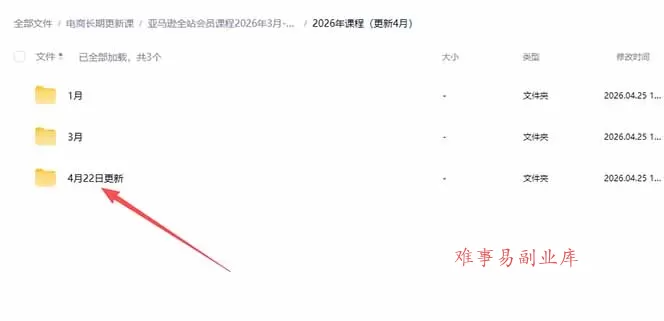 亚马逊 FBA 系统课程(更新26年4月-难事易副业库