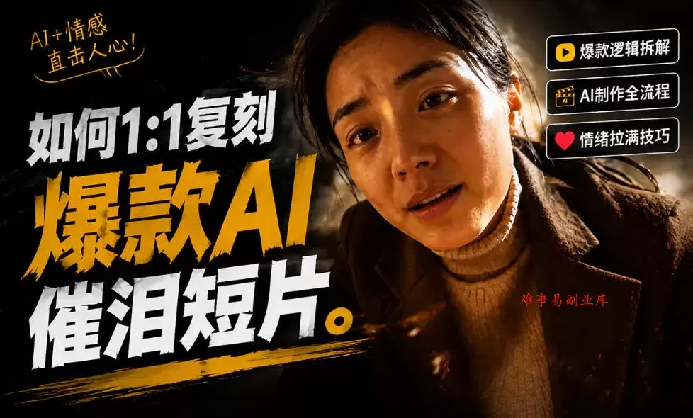 豆包+Gemini生成真人AI短剧-拆解复刻百万爆款第一人称短片，一站式讲透爆款复刻全流程-难事易副业库