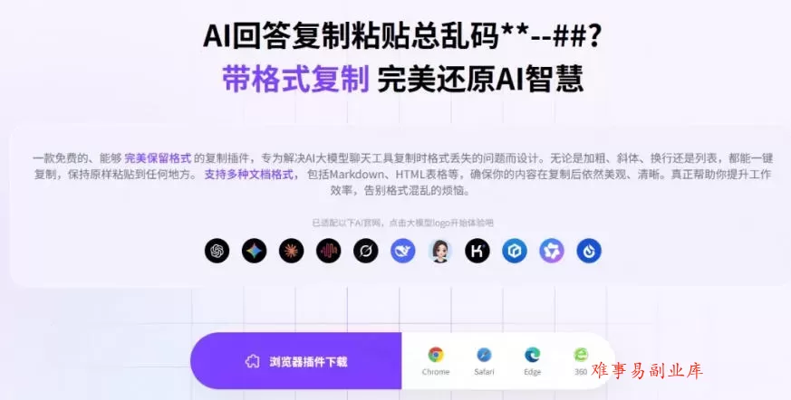 你的AI回答内容复制格式总乱码?完美一键保留原格式复制,办公宝藏浏览器插件Copy With Format 你的AI回答内容复制格式总乱码?完美一键保留原格式复制,办公宝藏浏览器插件Copy With Format