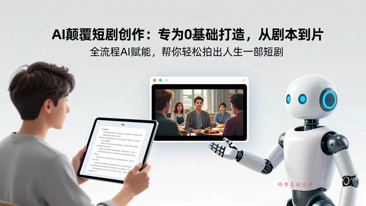 (17564期)AI颠覆短剧创作:专为0基础打造,从剧本到成片全流程AI赋能,帮你轻松拍出人生第一部短剧 (17564期)AI颠覆短剧创作:专为0基础打造,从剧本到成片全流程AI赋能,帮你轻松拍出人生第一部短剧