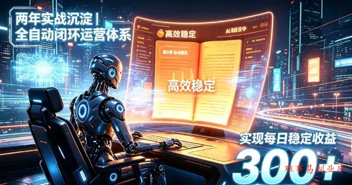 两年实战沉淀｜全自动闭环运营体系，实现每日稳定收益300+【揭秘】-难事易副业库