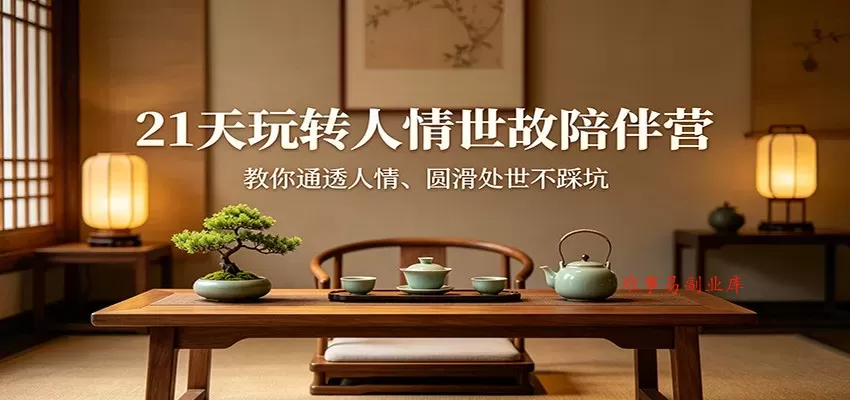 21天玩转人情世故陪伴营：教你通透人情、圆滑处世不踩坑-难事易副业库