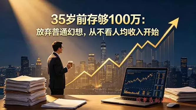 35岁前存够100万:放弃普通幻想,从不看人均收入开始-难事易副业库