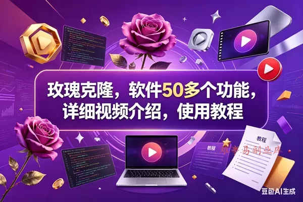 (18124期)玫瑰克隆,一键爆款工具,ai智能体软件,自媒体神器,60多个功能详细教程 (18124期)玫瑰克隆,一键爆款工具,ai智能体软件,自媒体神器,60多个功能详细教程