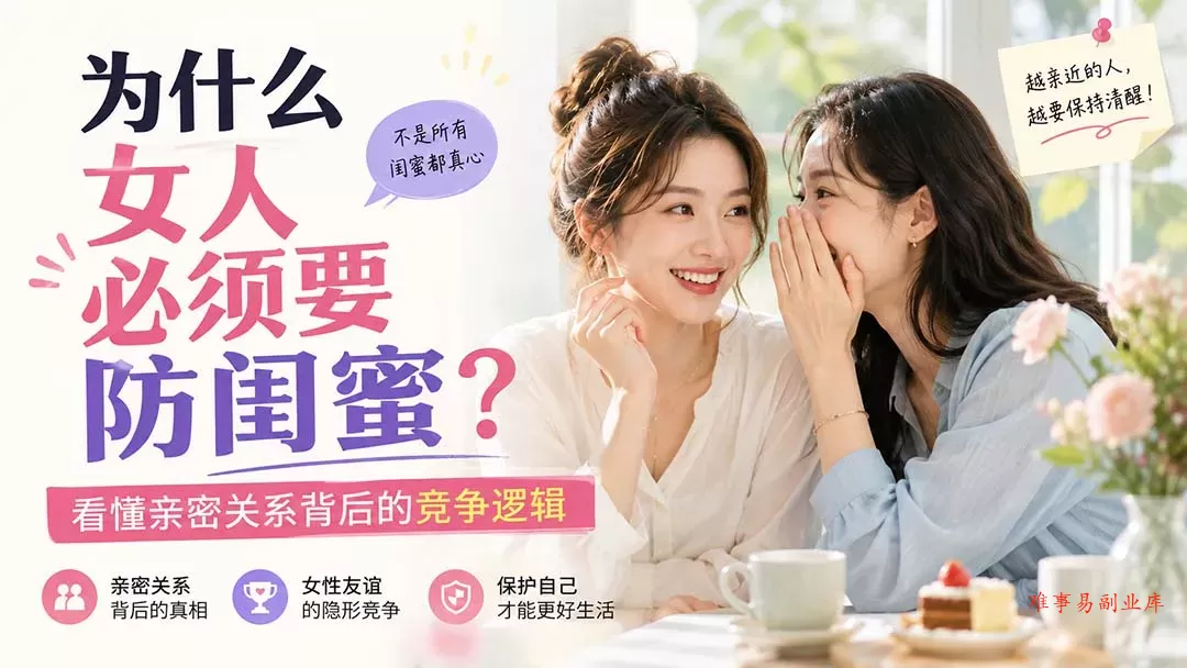 付费文章：为什么女人必须要防闺蜜？看懂亲密关系背后的竞争逻辑-难事易副业库