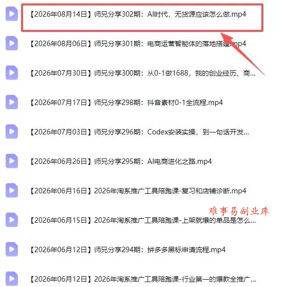 （20012期）电商圈多年实战干货-更新2026：多位资深师兄实战干货/覆盖全域平台，中小卖家可复制的盈利指南